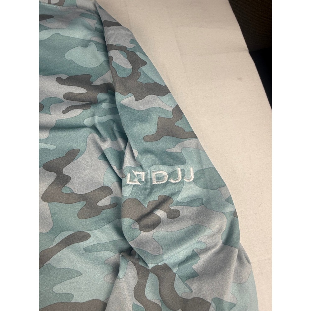johnnie-O 1/4 Zip Pullover Large Blue Camo Performance Stretch Mock Neck DJJ - Picture 3 of 6